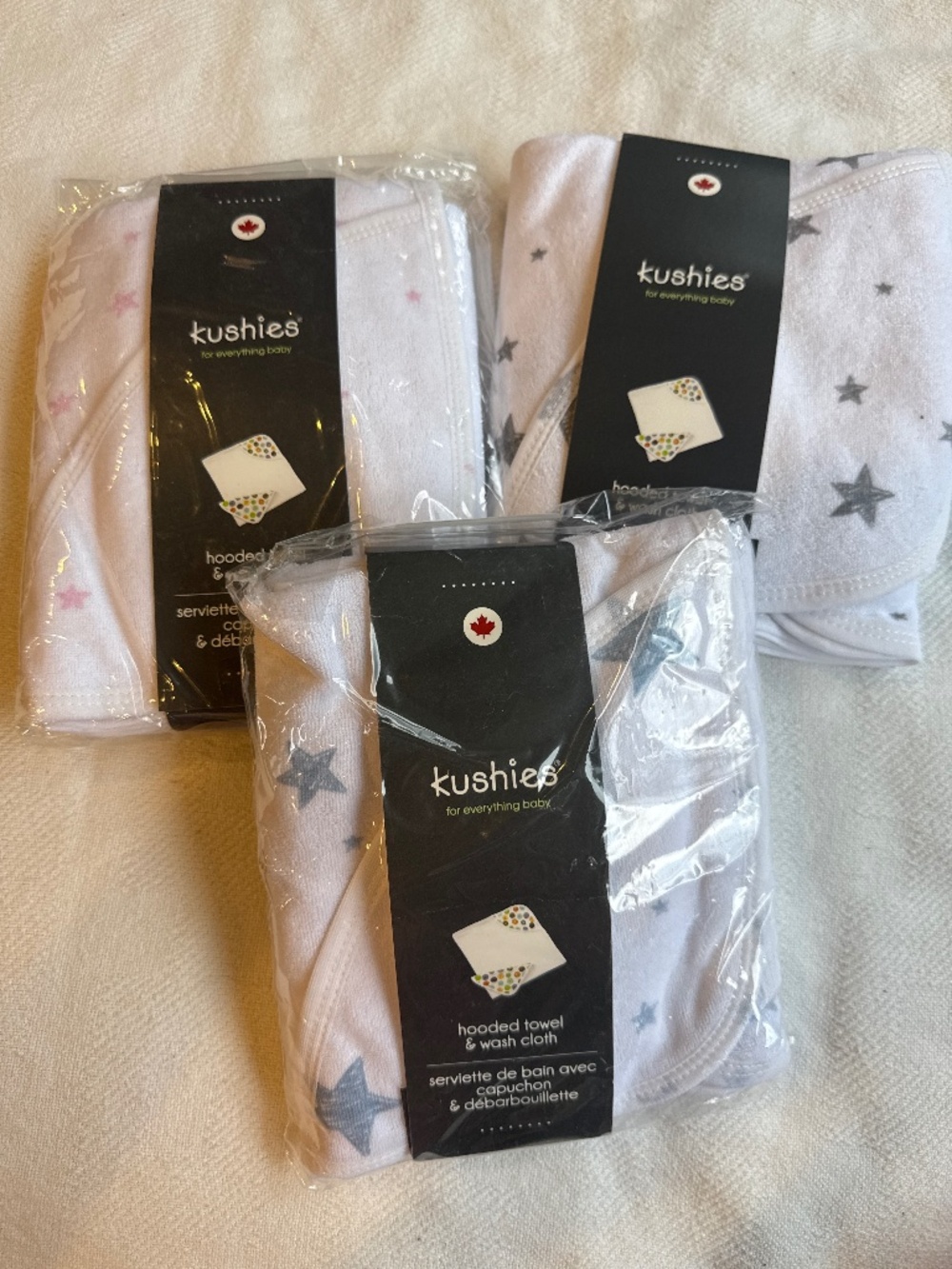Bundle of 3 hooded towel and wash cloth